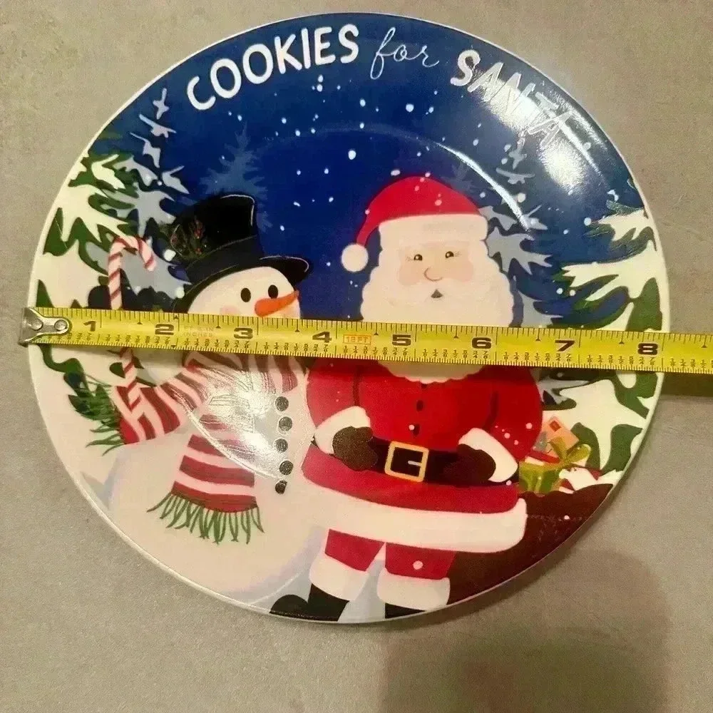 Royal Norfolk~ Cookies for Santa 8” Plate NEW Stoneware NICE! - Picture 5 of 6